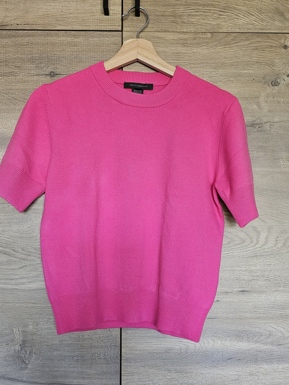 French Connection Men's Crewneck Sweater in Hot Pink